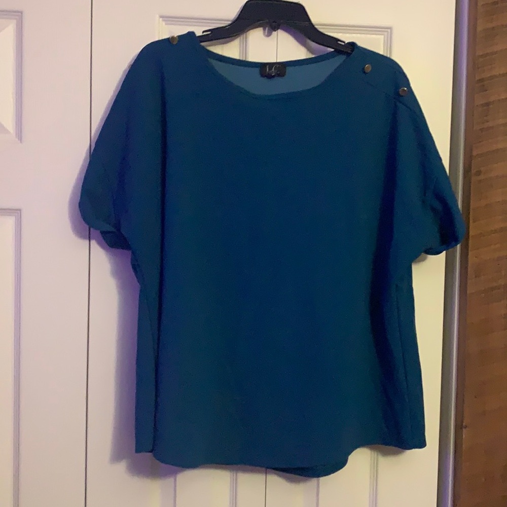 Green/Blue Dress Blouse